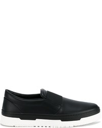 schwarze Slip-On Sneakers aus Leder von Valentino Garavani