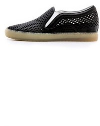 schwarze Slip-On Sneakers aus Leder von Dolce Vita