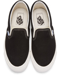 schwarze Slip-On Sneakers aus Segeltuch von Vans