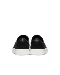 schwarze Slip-On Sneakers aus Segeltuch von Amiri