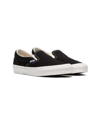 schwarze Slip-On Sneakers aus Segeltuch von Vans