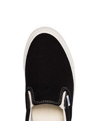 schwarze Slip-On Sneakers aus Segeltuch von Vans