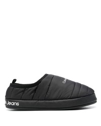 schwarze Slip-On Sneakers aus Segeltuch von Calvin Klein Jeans