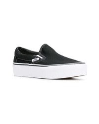 schwarze Slip-On Sneakers aus Segeltuch von Vans