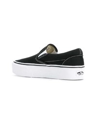 schwarze Slip-On Sneakers aus Segeltuch von Vans