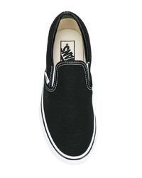 schwarze Slip-On Sneakers aus Segeltuch von Vans