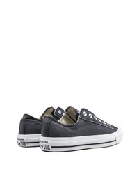 schwarze Slip-On Sneakers aus Segeltuch von Converse