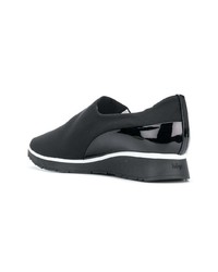 schwarze Slip-On Sneakers aus Segeltuch von Högl