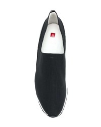 schwarze Slip-On Sneakers aus Segeltuch von Högl