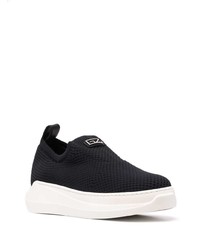 schwarze Slip-On Sneakers aus Segeltuch von Giuseppe Zanotti