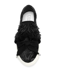 schwarze Slip-On Sneakers aus Segeltuch von Marc Jacobs