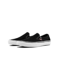 schwarze Slip-On Sneakers aus Segeltuch von Vans