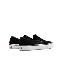 schwarze Slip-On Sneakers aus Segeltuch von Vans