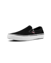 schwarze Slip-On Sneakers aus Segeltuch von Vans