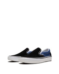 schwarze Slip-On Sneakers aus Segeltuch von Vans