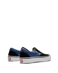 schwarze Slip-On Sneakers aus Segeltuch von Vans