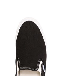 schwarze Slip-On Sneakers aus Segeltuch von Vans