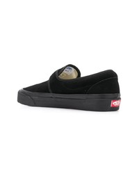 schwarze Slip-On Sneakers aus Segeltuch von Vans