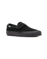 schwarze Slip-On Sneakers aus Segeltuch von Vans