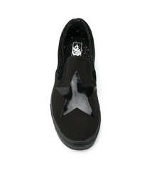 schwarze Slip-On Sneakers aus Segeltuch von Vans