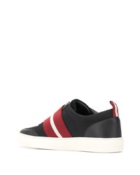 schwarze Slip-On Sneakers aus Segeltuch von Bally