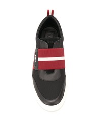 schwarze Slip-On Sneakers aus Segeltuch von Bally