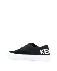 schwarze Slip-On Sneakers aus Segeltuch von Kenzo
