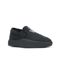 schwarze Slip-On Sneakers aus Segeltuch von Y-3