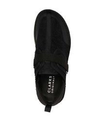 schwarze Slip-On Sneakers aus Segeltuch von Clarks Originals