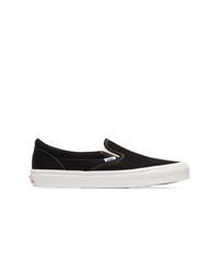 schwarze Slip-On Sneakers aus Segeltuch von Vans