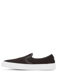 schwarze Slip-On Sneakers aus Wildleder von Diemme