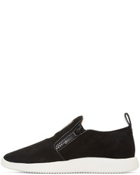 schwarze Slip-On Sneakers aus Wildleder von Giuseppe Zanotti