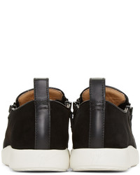 schwarze Slip-On Sneakers aus Wildleder von Giuseppe Zanotti