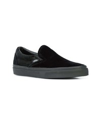 schwarze Slip-On Sneakers aus Wildleder von Vans