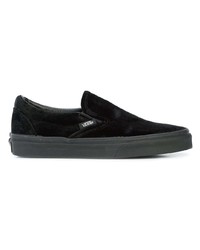 schwarze Slip-On Sneakers aus Wildleder von Vans