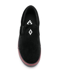 schwarze Slip-On Sneakers aus Wildleder von Marcelo Burlon County of Milan