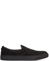 schwarze Slip-On Sneakers aus Wildleder von Diemme