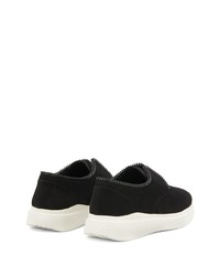 schwarze Slip-On Sneakers aus Wildleder von Giuseppe Zanotti