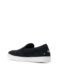 schwarze Slip-On Sneakers aus Wildleder von Jimmy Choo