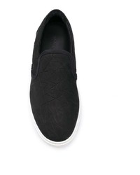 schwarze Slip-On Sneakers aus Wildleder von Jimmy Choo