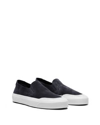 schwarze Slip-On Sneakers aus Wildleder von John Elliott