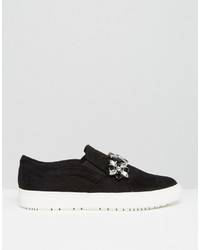 schwarze Slip-On Sneakers aus Wildleder von Carvela