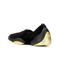 schwarze Slip-On Sneakers aus Wildleder von Giuseppe Zanotti Design