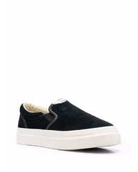 schwarze Slip-On Sneakers aus Wildleder von Junya Watanabe