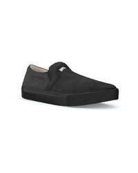 schwarze Slip-On Sneakers aus Wildleder von Swear