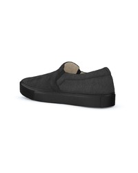 schwarze Slip-On Sneakers aus Wildleder von Swear