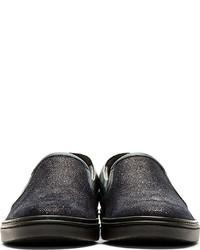 schwarze Slip-On Sneakers aus Wildleder von Jimmy Choo