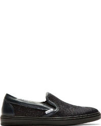 schwarze Slip-On Sneakers aus Wildleder von Jimmy Choo