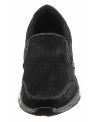 schwarze Slip-On Sneakers aus Wildleder von Skechers