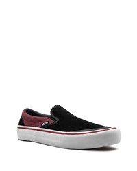 schwarze Slip-On Sneakers aus Wildleder von Vans